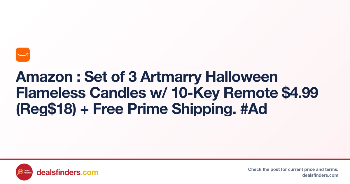 Artmarry Halloween Flameless Candles Only $4.xx (Reg. $18) at Amazon