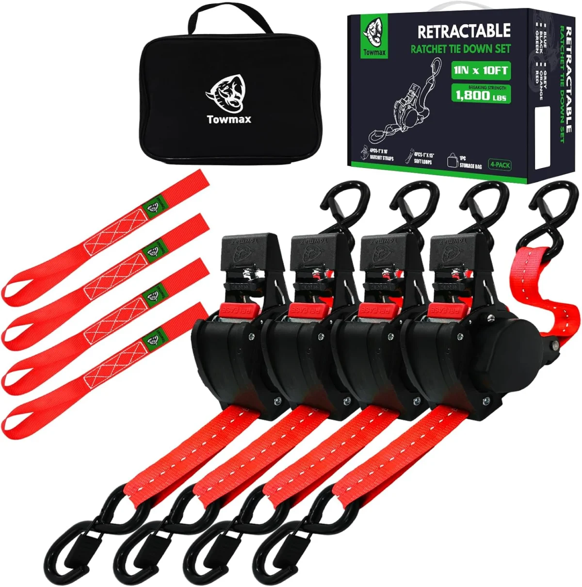 4-Pk Towmax Self Retracting Ratchet Only $44.xx (Reg. $80) at Amazon