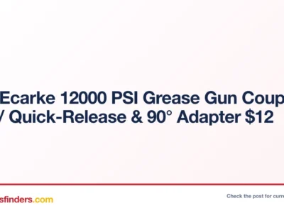 Ecarke 5-Pc 12000 PSI Grease Gun Kit Only $12.xx at Amazon
