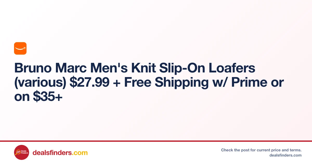 Bruno Marc Men’s Knit Slip-On Loafers Only $27.xx at Amazon