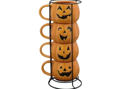 Halloween Pumpkin Stack Ceramic Mugs 4 Pack Just $6.48 at Walmart