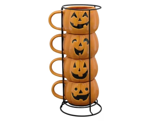 Halloween Pumpkin Stack Ceramic Mugs Deal at Walmart