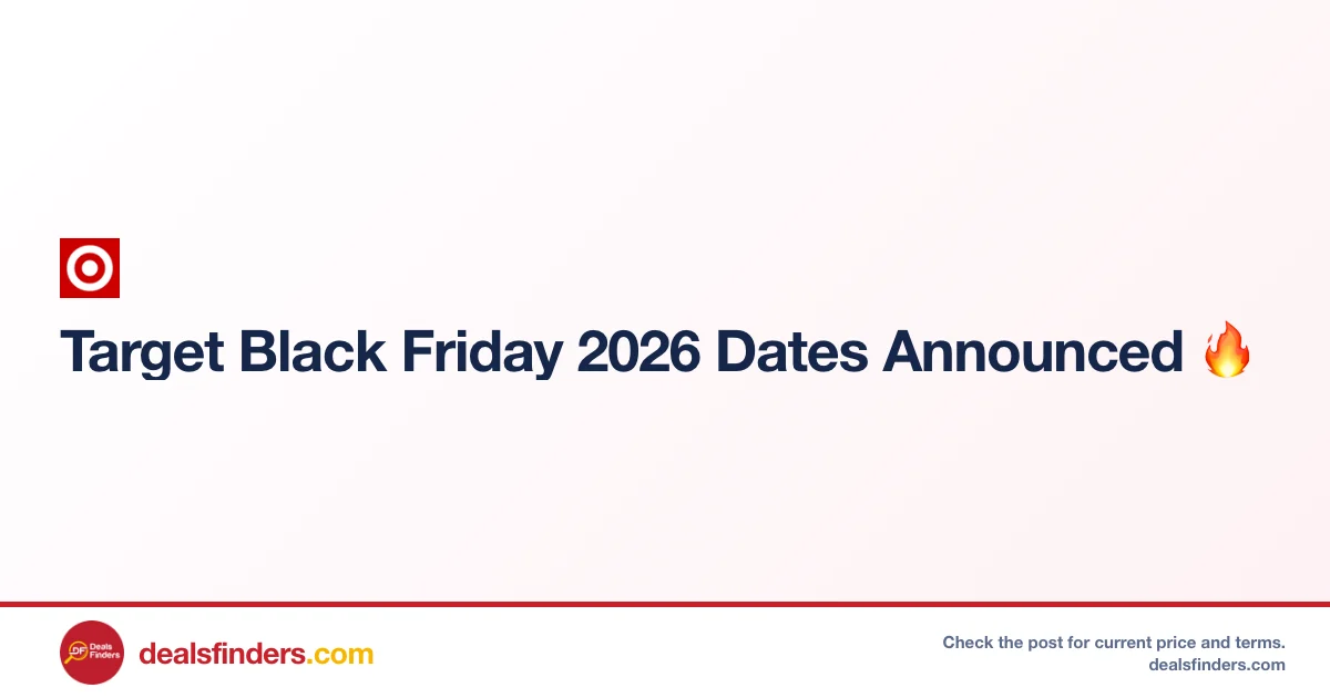 Target Black Friday 2026 Dates Announced 🔥