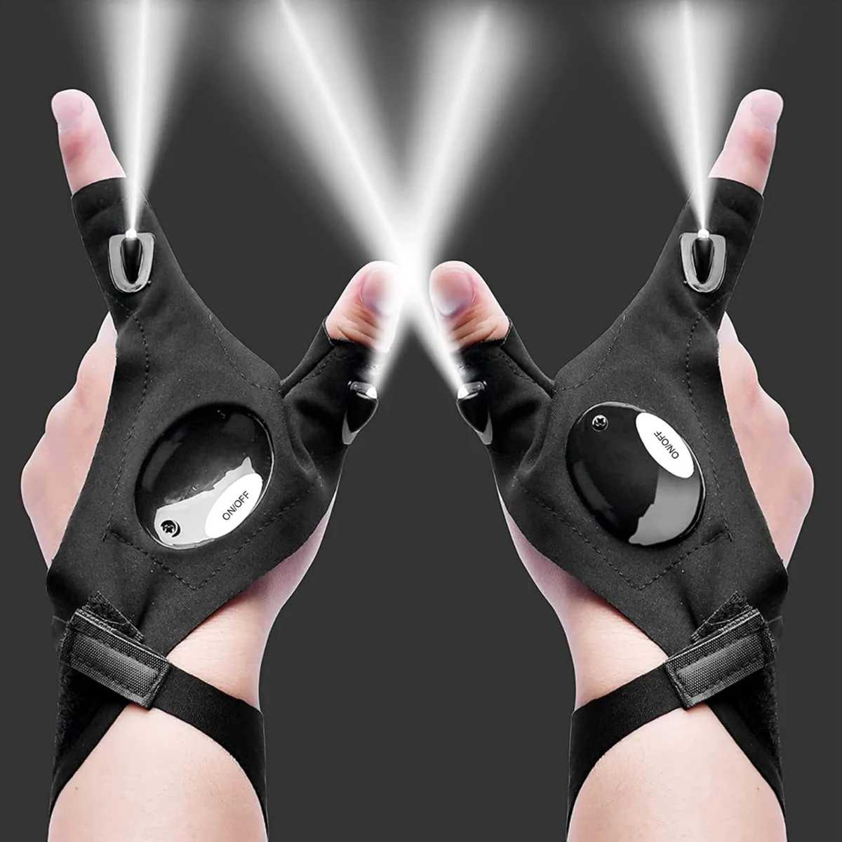 KUCHEY LED Flashlight Gloves Hands-Free Lights $12.xx at Amazon