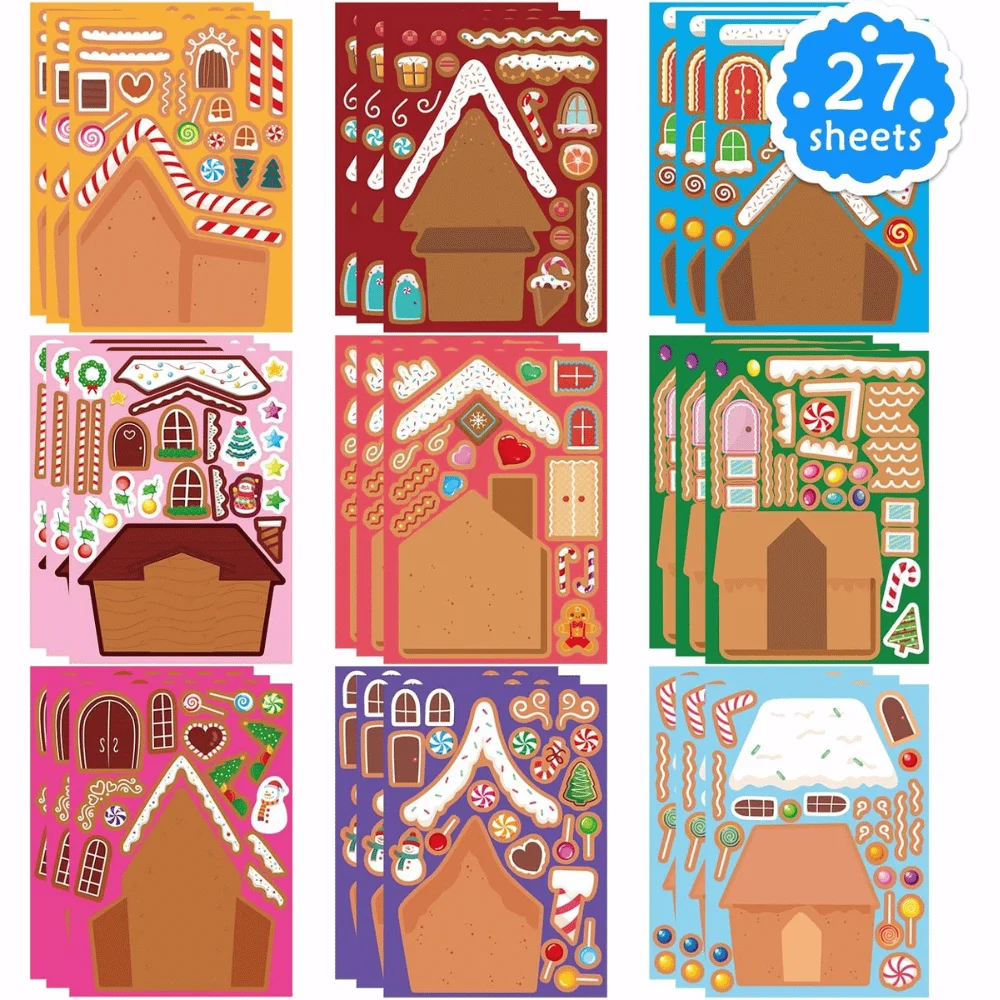 27PCS Gingerbread House Stickers Deal: Save $6.xx at Amazon