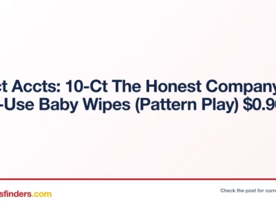 Select Accts: 10-Ct The Honest Company Multi-Use Baby Wipes (Pattern Play) $0.xx w/ S&S