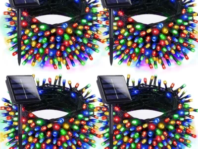 4-Pack EXF 152′ 400LED Solar Christmas String Lights $20.xx at Amazon