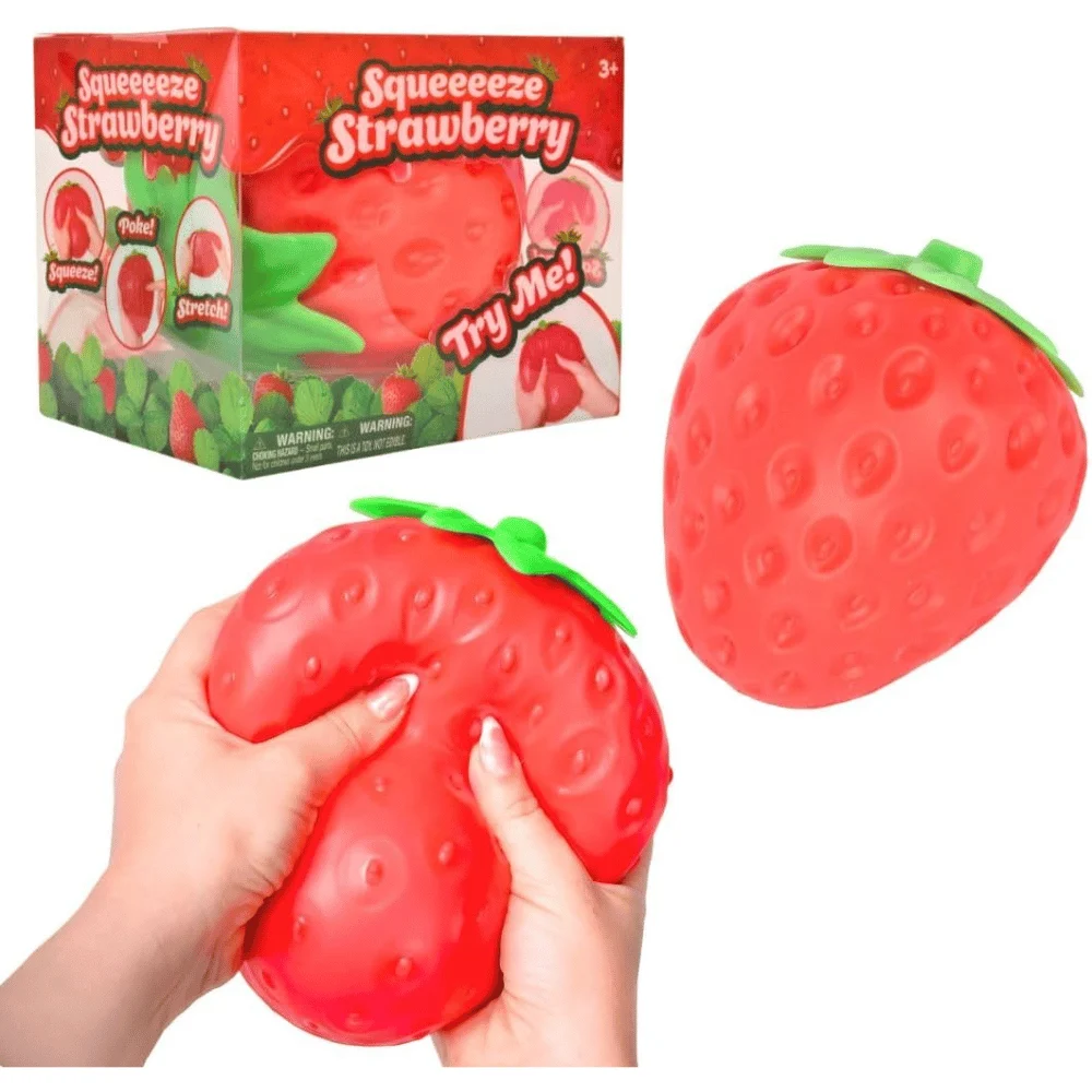 Strawberry Squishy Jumbo Stress Ball Deal: Save $8.xx at Amazon