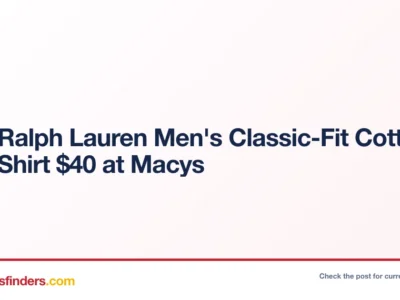 Polo Ralph Lauren Men’s Classic-Fit Cotton Polo Shirt $40 at Macys