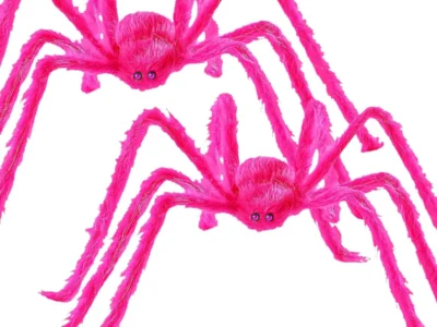 2-Pack 5′ Halloween Giant Hairy Spider Decorations (Pink) $6.xx + Free Shipping w/ Prime or on $35.xx+