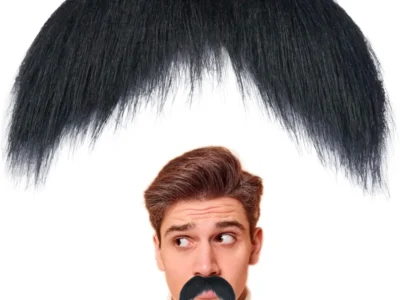 Self-Adhesive Stick-On Fake Mustache & Beard Set $2.xx + Free Shipping w/ Prime or on $35.xx+