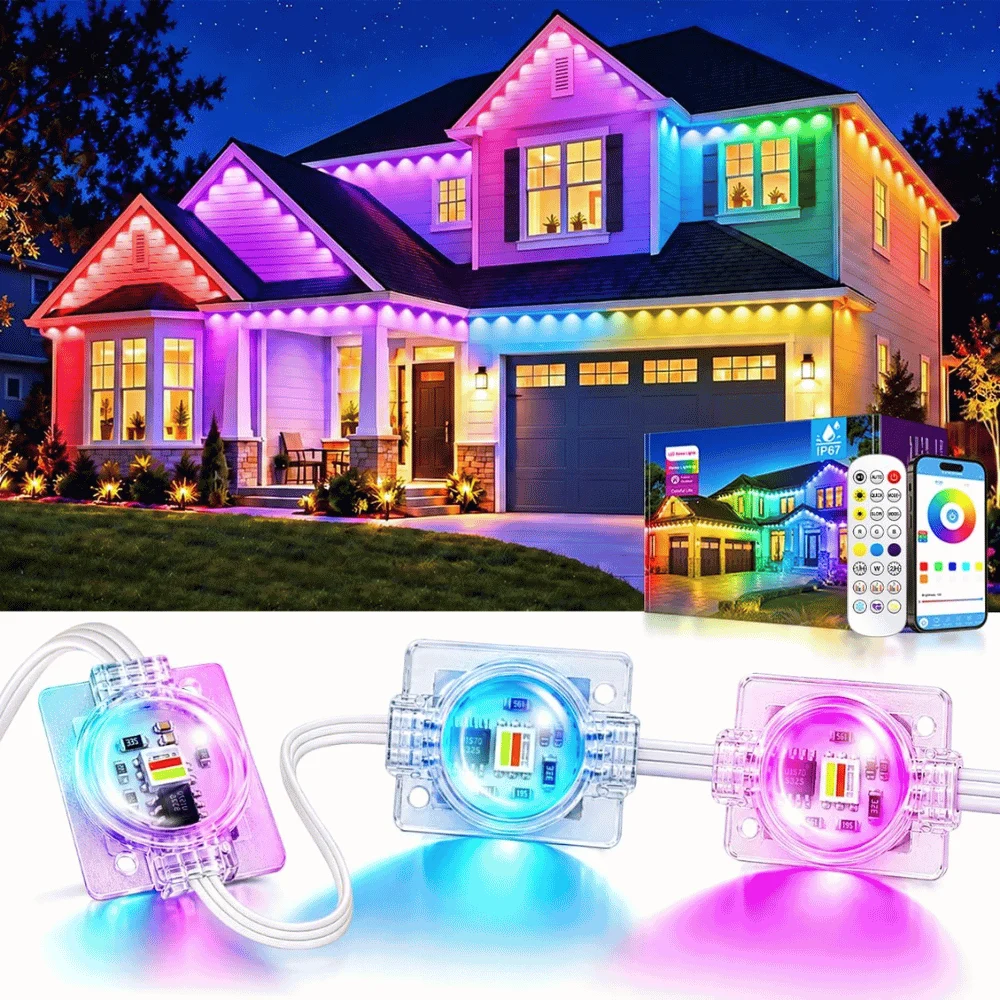 200FT Outdoor Permanent Lights Deal: Save $51.xx at Amazon