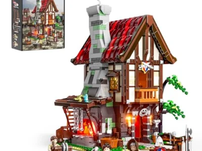 LUMIBRICKS Medieval Forge House w/ Lighting $50.xx at Amazon