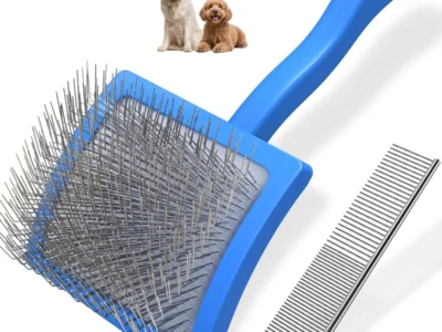 Prime Members: 2-Pc Saccison Dog Grooming Slicker Brush & Stainless Steel Comb $5.xx + Free S&H