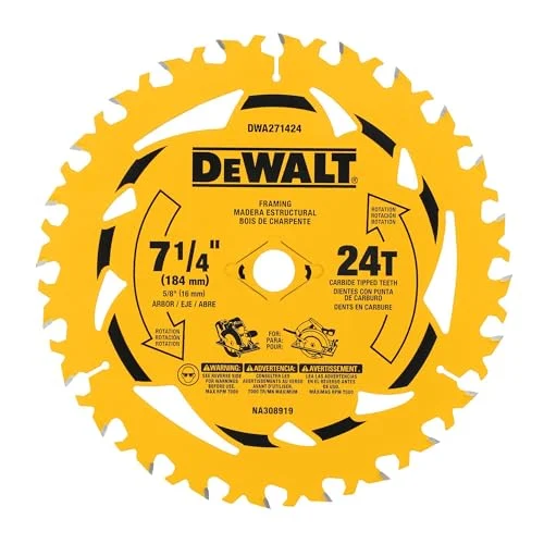 DeWALT 7-1/4″ 24T Circular Saw Blade Only $8.xx at Amazon