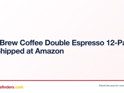 High Brew Coffee Double Espresso 12-Pack $11.xx Shipped at Amazon