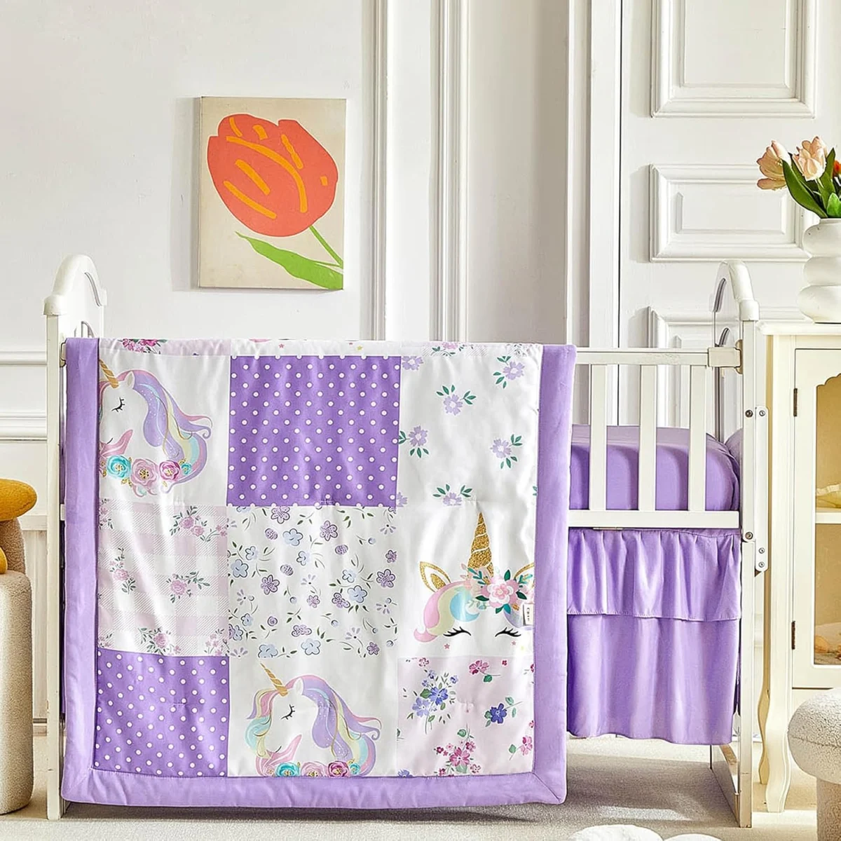 3 Piece Patchwork Crib Bedding Set Deal: Save on Cozy Nursery