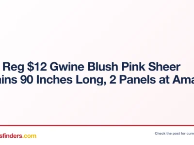 Gwine Blush Pink Sheer Curtains Only $5.xx (Reg. $12) at Amazon