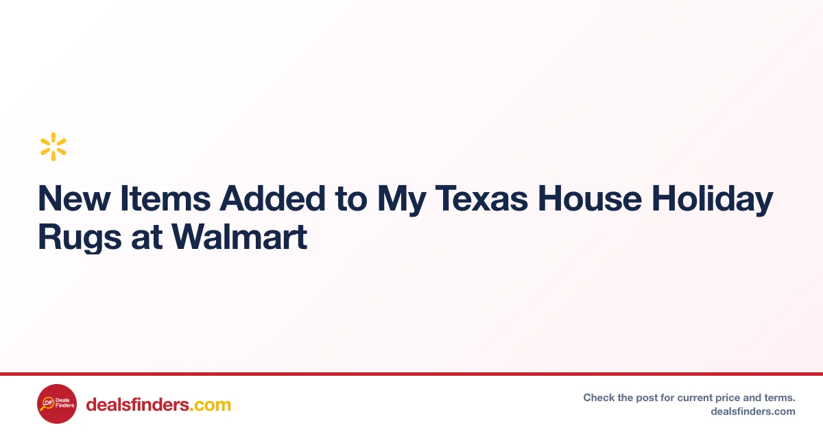 Texas House Holiday Rugs New Arrivals at Walmart