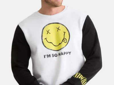 Nirvana Men’s Smiley Graphic Crewneck Sweatshirt Only $6.82 at Walmart