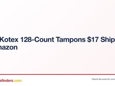 U by Kotex 128-Count Tampons Just $17.xx Shipped at Amazon