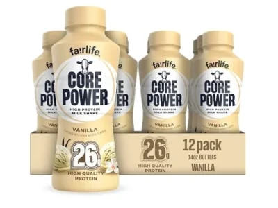 12-Pack 14oz Core Power fairlife 26g Protein Milk Shake $24.xx at Amazon