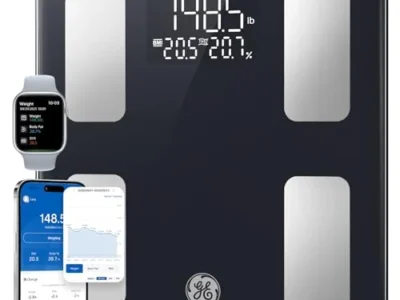 11″ GE Smart Bluetooth Digital Scale w/ BMI & Body Fat Percentage (Black) $20.xx