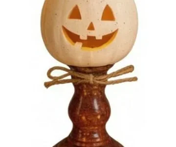 Rustic White Pumpkin Tealight Candle Holder for $13.xx + free shipping w/ Prime