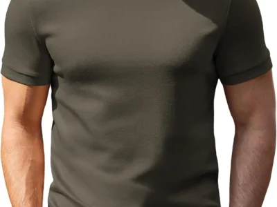 COOFANDY Mens Mock Turtleneck Sweater Short Sleeve Slim Fit Basic Underwear | Silky-Soft Fabric,Short Sleeve Mock Neck,Slim Fit Basic Top,Blazer-Ready Layering,Business Casual Style,Fashion,Stylish