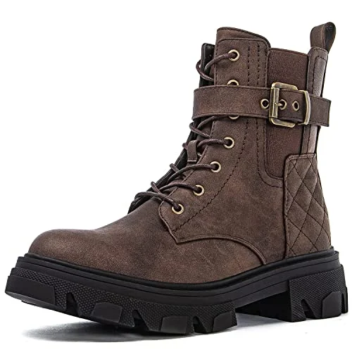 Globalwin Women’s Faux Leather Combat Boots Only $9.xx at Amazon