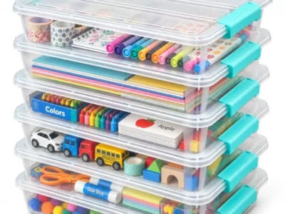 6-Pack EOENVIVS Craft Storage Bins with Lids $25.xx at Amazon