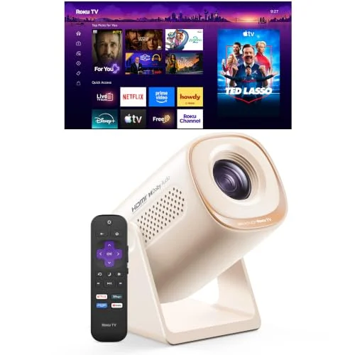 BIGASUO 720p Roku TV Smart Projector Only $59.xx (Reg. $110) at Amazon