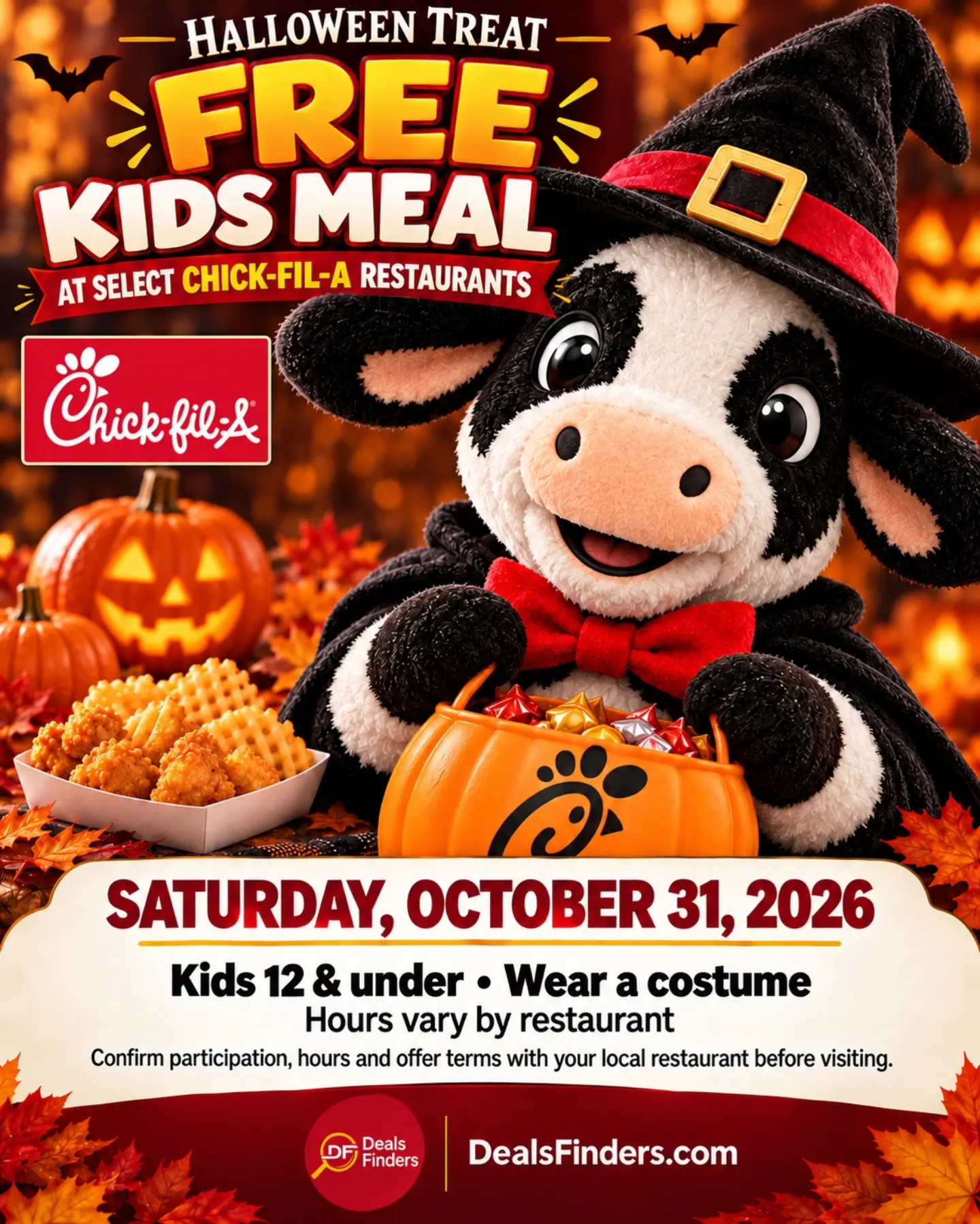 Chick-fil-A Halloween Free Kids Meal: Confirmed Omaha Offer for October 31