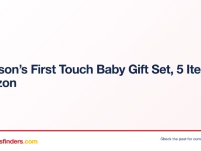 Johnson’s First Touch Baby Gift Set, 5 Items at Amazon