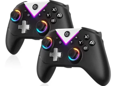 2-Pk Dinosoo RGB Wireless Controllers for Switch/PC (Black) $19.xx + Free S&H
