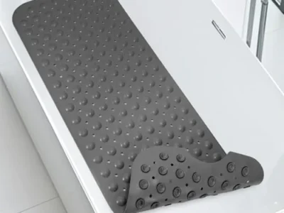 39.5″ x 16″ WarmSnow TPE Non-Slip Bathtub Mat (Dark Gray) $7.xx
