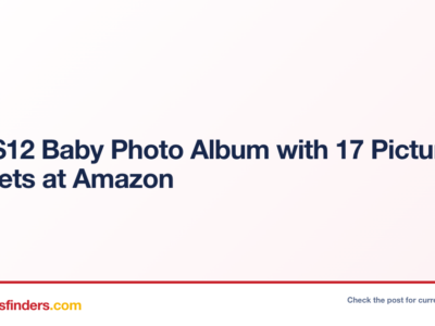 Reg $12 Baby Photo Album with 17 Picture Pockets at Amazon