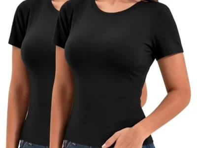 Amazon : Walifrey Womens Short Sleeve Crop T Shirt 2 Pack $5.xx (Reg$10) + Free Prime Shipping. #Ad