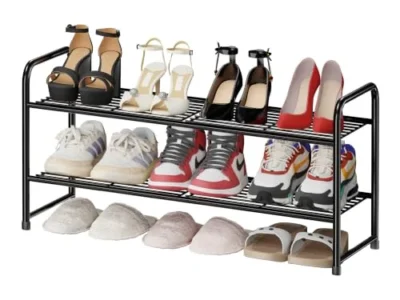 Amazon : 2 Tier Shoe Rack for Closet, 27 Inch $9.xx (Reg$19) + Free Prime Shipping. #Ad