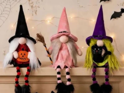 3-Pk unanscre 19″ Halloween Witch Gnomes Plush Doll Set $8.xx
