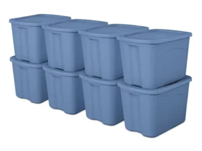 Sterilite 18 Gal Large Plastic Storage Bin with Snap on Lid 8ct ONLY $37.96 at Walmart