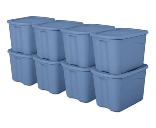 Sterilite 18 Gal Large Plastic Storage Bin with Snap on Lid 8ct ONLY $37.96 at Walmart