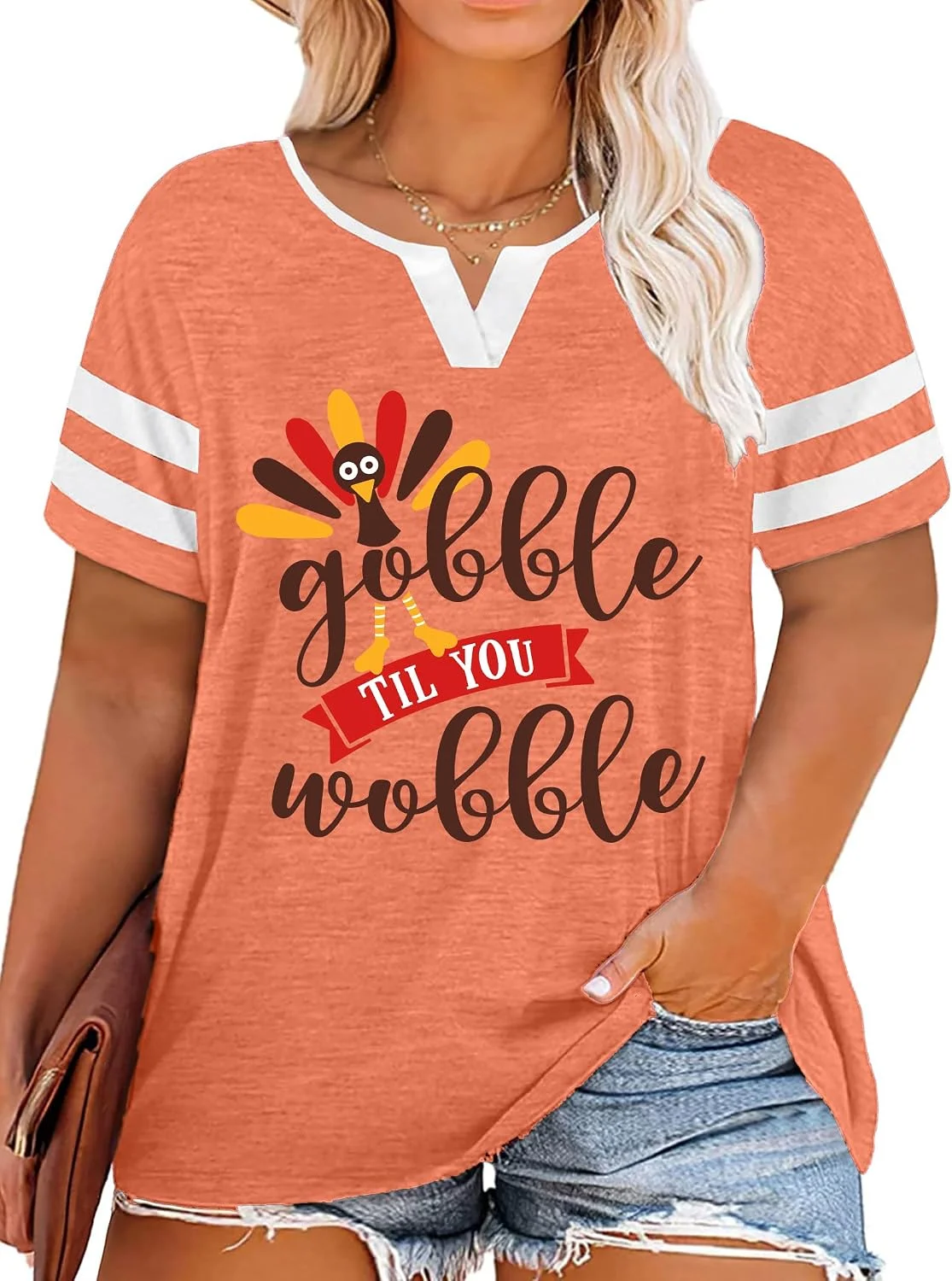 QAUN Plus Size Thanksgiving Shirt Only $12.xx (Reg. $19) at Amazon