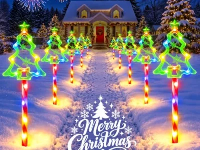 10-Pack HALHSAP Solar Christmas Pathway & Candy Only $26.xx at Amazon