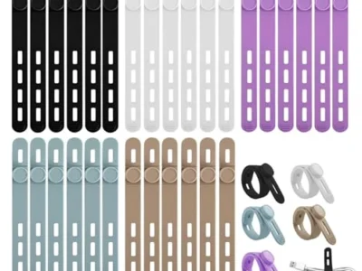 qifuwanjingfeng 30-Pcs silicone Cable Only $4.xx (Reg. $7) at Amazon