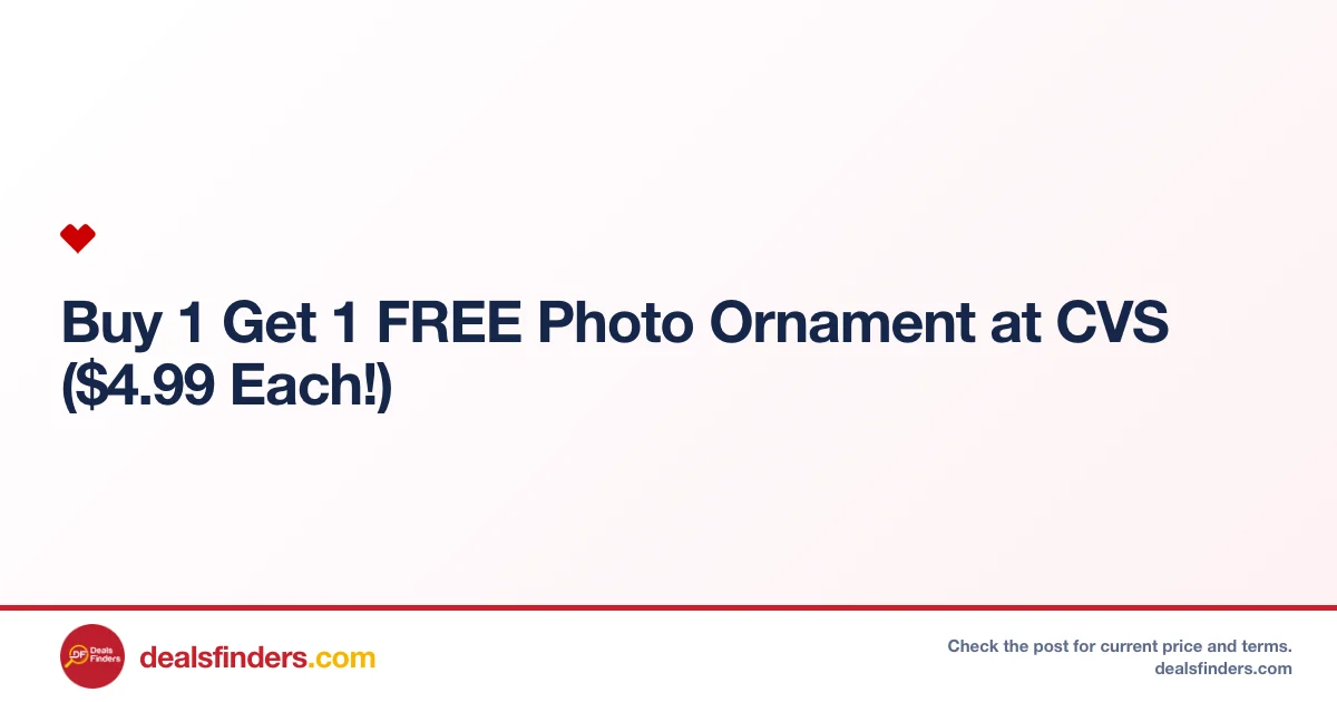 Photo Ornament BOGO $4.99 at CVS