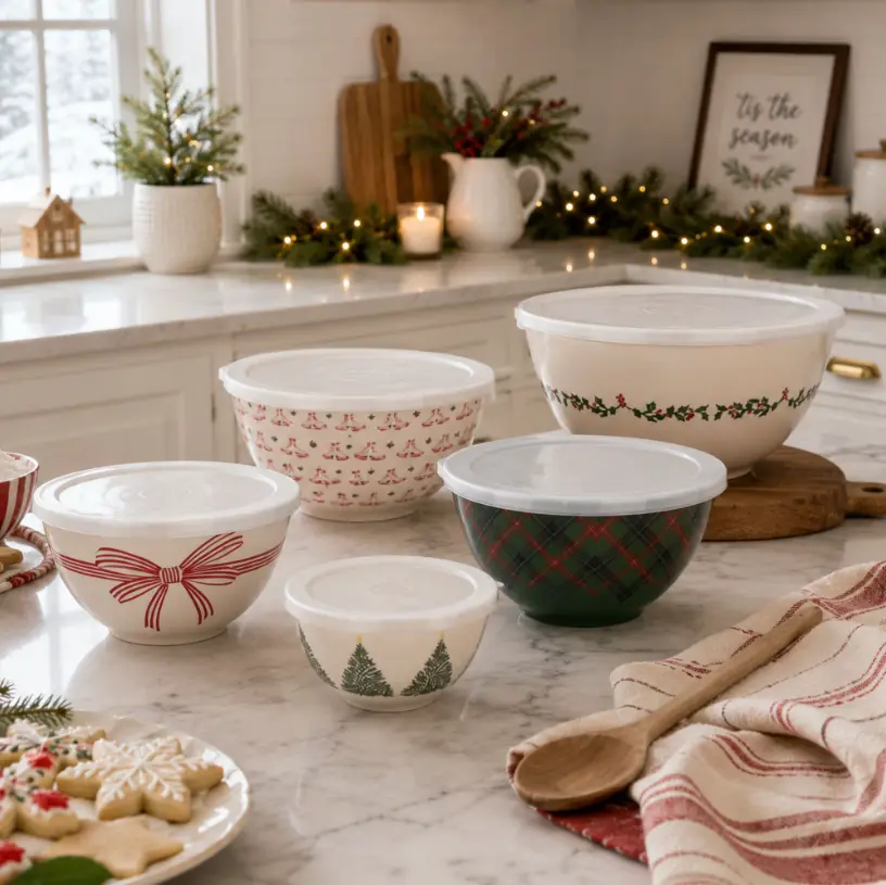 10-Piece Holiday Melamine Mixing Bowl Set Deal at Walmart
