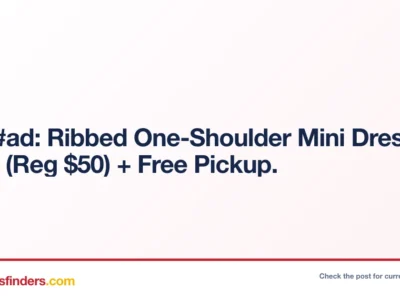 Gap #ad: Ribbed One-Shoulder Mini Dress $6.29 (Reg $50) + Free Pickup.