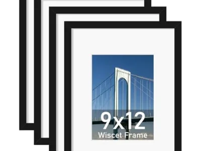 Amazon :Set of 4 Wiscet 9″ x12″ Wall Mount Picture Frame $12.xx (Reg$24) + Free Prime Shipping. #Ad