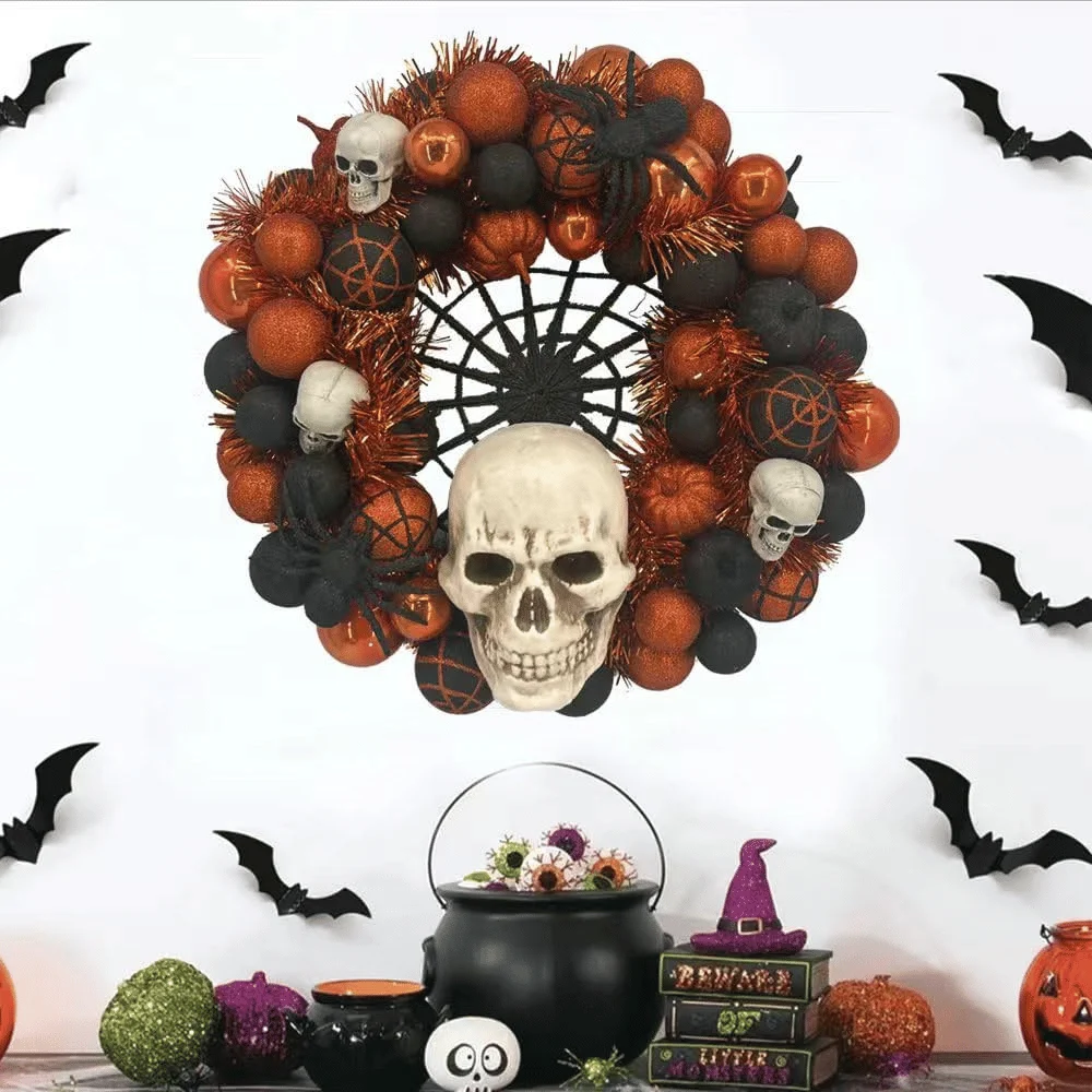 17″ Spooky Gothic Wreath Deal: Save $13.xx at Amazon